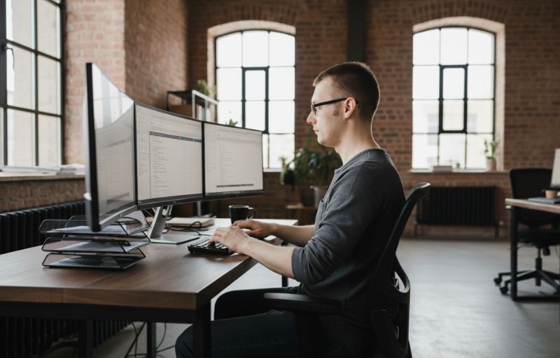 Hajdú László munka közben