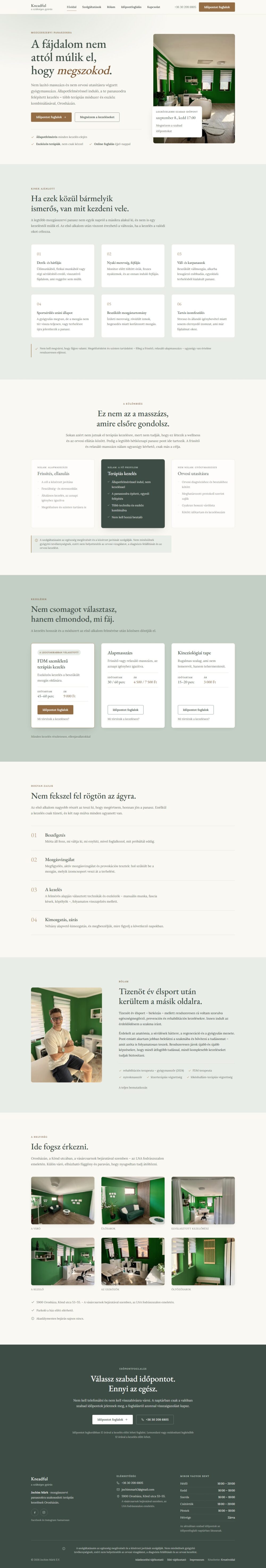 Jochim Márk – Terápiás masszázs weboldal