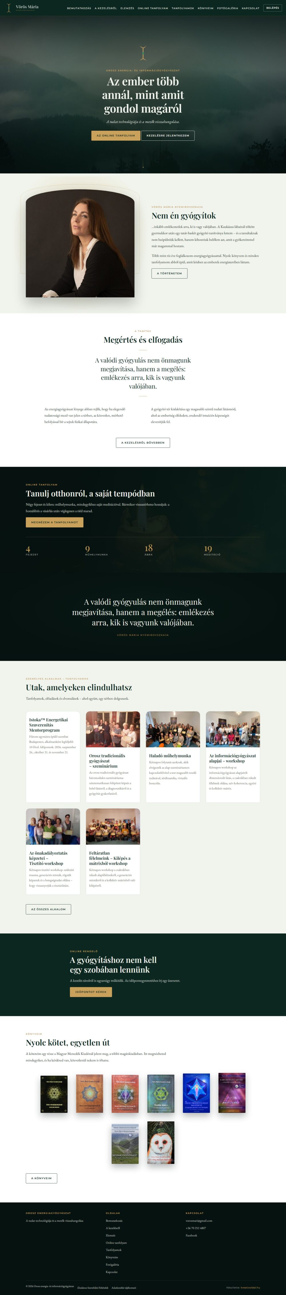 Vörös Mária – Orosz energia- és információgyógyászat weboldal